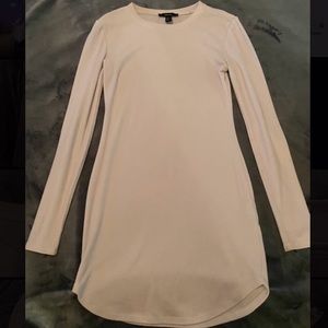 White Dolphin Hem Bodycon Dress